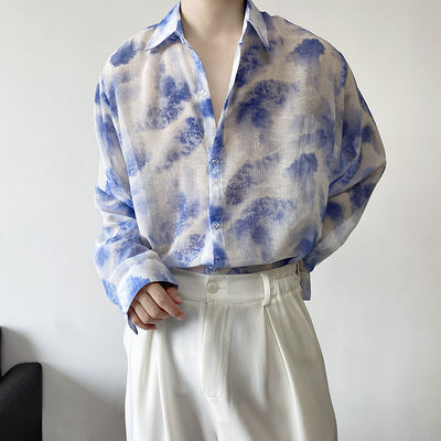 Camisa Manga Larga Tulle Transpirable para Hombre - Comodidad de Verano - Image 3