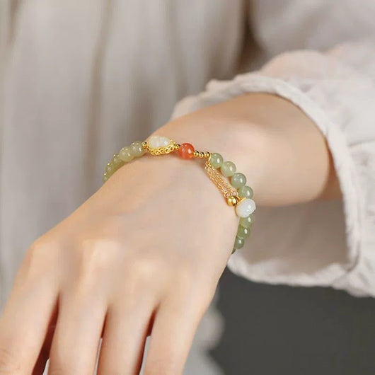 Pulsera para Mujer Qingshui con Calabaza Dorada - Elegancia y Prosperidad - Image 10