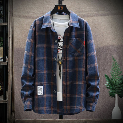 Camisa Casual Hombre Estilo Coreano Moderna con Volantes - Image 8