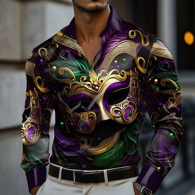 Camisa Casual de Manga Larga con Solapa para Hombre - Image 14