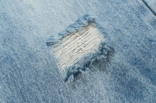 Pantalones Bootleg Paris Style con Patrón Rayo Efecto Lavado y Corte Desgarrado - Image 18