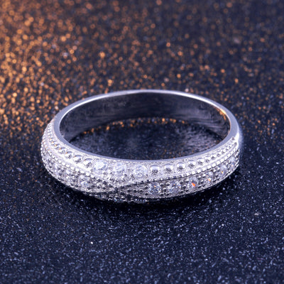 Anillo de Plata Esterlina para Pareja con Circón Brillante - Image 7