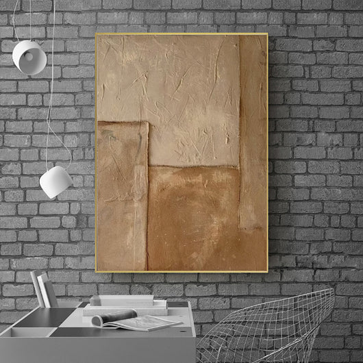 Cuadro Abstracto Grande Hecho a Mano - Arte Texturizado Estilo Medieval Wabi-sabi para Sala - Image 14