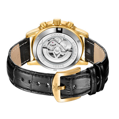 Reloj Mecánico Automático de Cuero - Elegancia y Versatilidad - Image 3
