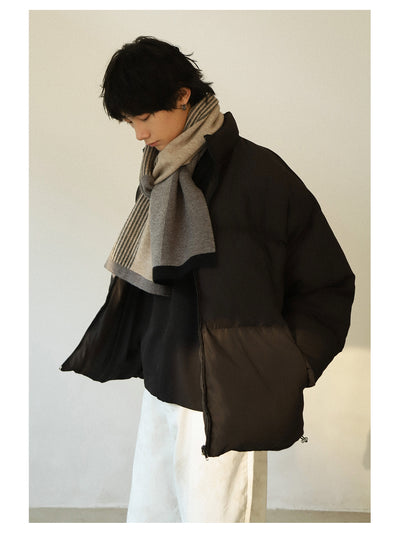 Bufanda Reversible a Rayas con Bloques de Color - Calidez y Grosor Premium - Image 13