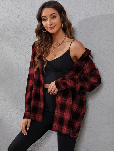Cardigan Cuadros Suelto para Mujer - Image 17