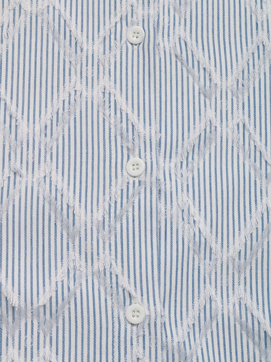 Cardigan a Rayas Azul y Blanco para Mujer - Image 17