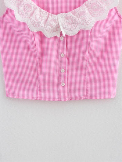 Top Encaje Estilo Americano con Tirantes Ajustables - Image 16