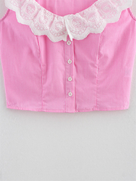 Top Encaje Estilo Americano con Tirantes Ajustables - Image 16
