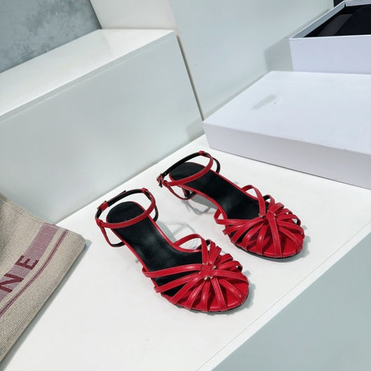Sandalias Romanas Tejidas con Calado y Tacón Medio Vintage - Image 15
