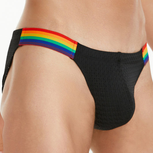 Calzoncillos Hombre Malla Nylon Cintura Arcoíris Baja Comodidad - Image 2