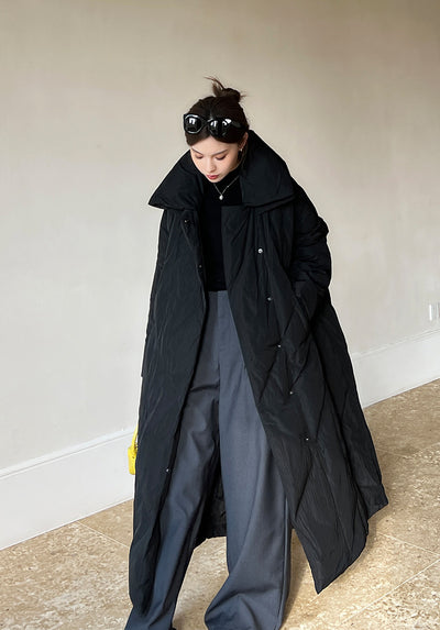 Abrigo Largo Invierno Talla Grande Estilo Coreano para Mujer - Image 28