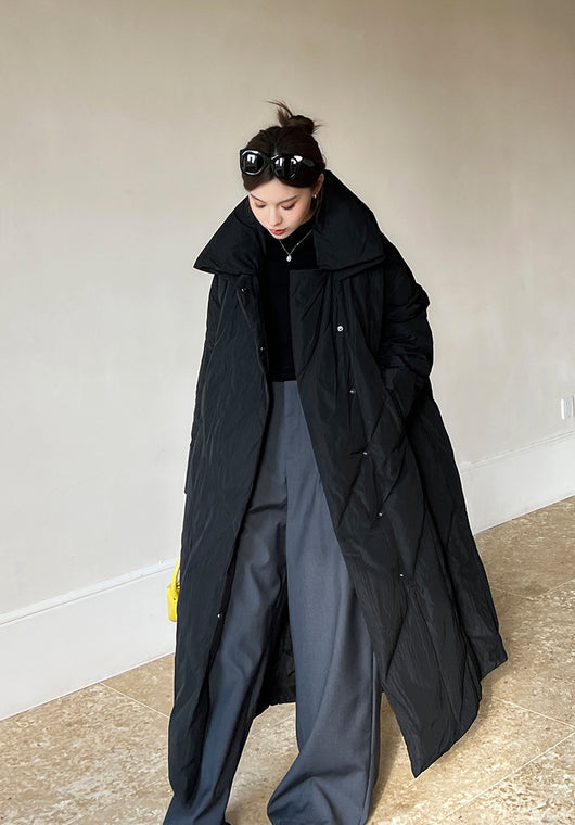 Abrigo Largo Invierno Talla Grande Estilo Coreano para Mujer - Image 28