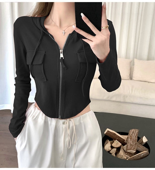 Cardigan Corto con Capucha para Mujer - Image 13