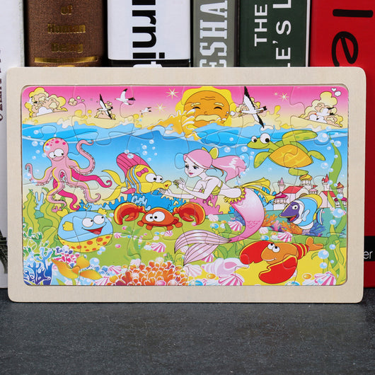 Set de 80 Juguetes Educativos de Madera con Puzzles de Animales - Image 11