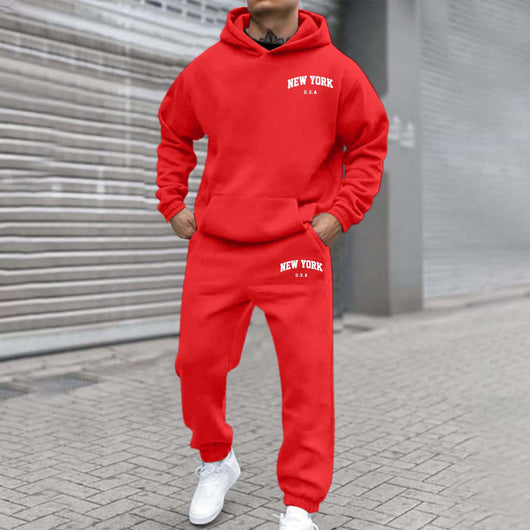 Sudadera con Capucha Forrada en Polar con Diseño Estampado para Hombre - Image 4