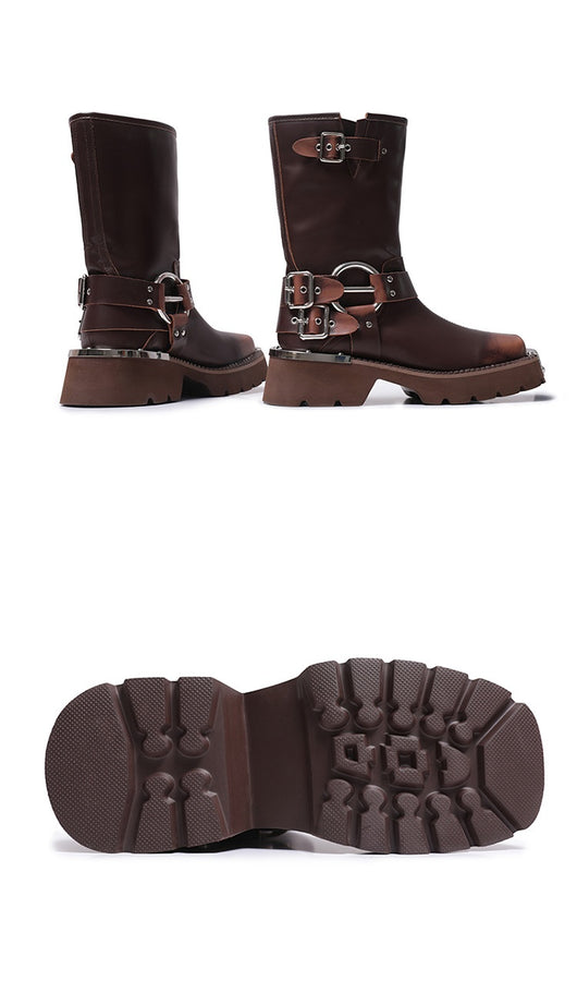 Botas Vaqueras Marrones con Tacón Elevador - Estilo Western Versátil - Image 8