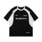 Camiseta Suelta de Cuello Redondo con Letra - Manga Corta