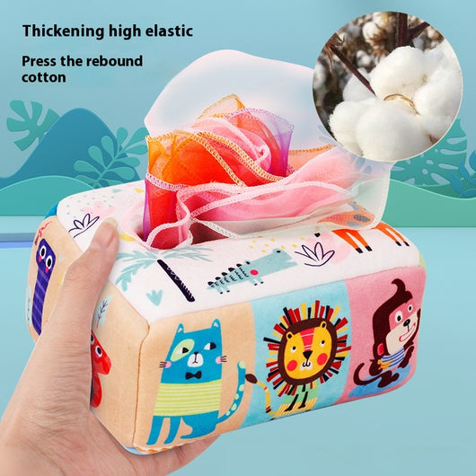 Caja de Juguete con Cordón de Tela para Papel Secante Infantil