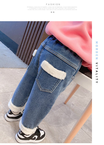Jeans Infantiles Gruesos de Terciopelo para Niños y Niñas - Image 10