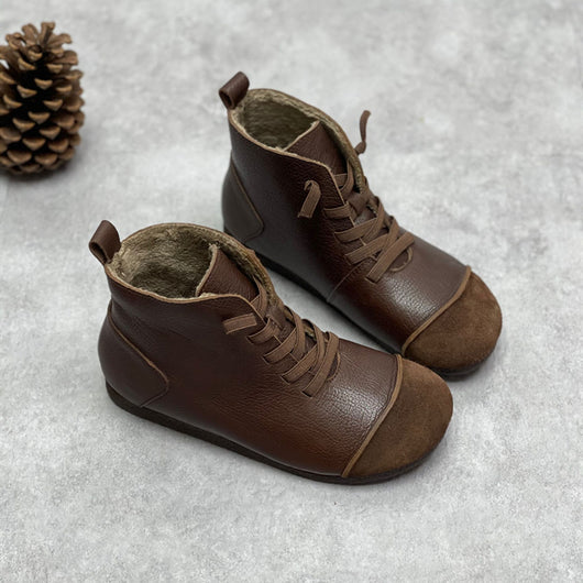 Botas Martin de Cuero Vintage con Forro Cálido y Suela Suave - Image 5