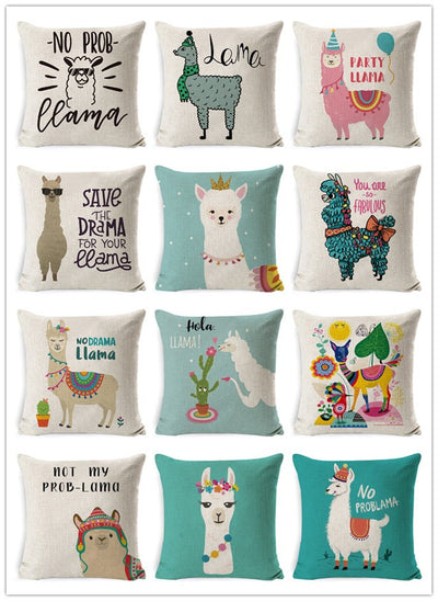 Funda de Cojín Cuadrada con Estampado de Alpaca - Image 10