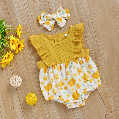 Mono Corto de Algodón y Lino con Estampado Floral Personalizado - Image 10