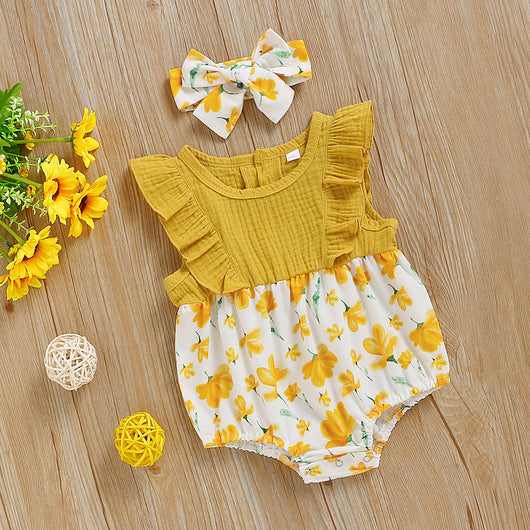 Mono Corto de Algodón y Lino con Estampado Floral Personalizado - Image 10