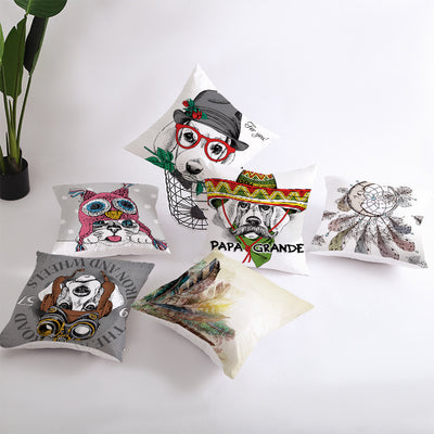 Funda de Cojín Sofá Tela Melocotón Serie Animales Infantiles - Image 25