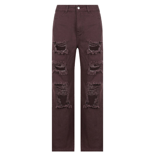 Jeans Rectos de Cintura Alta con Detalles Asimétricos - Image 12