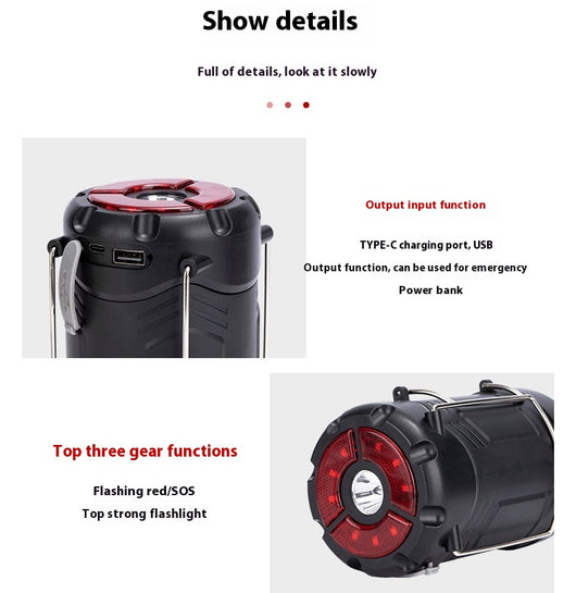 Lámpara de Camping Dual Power - Linterna LED para Tienda de Campaña - Image 11