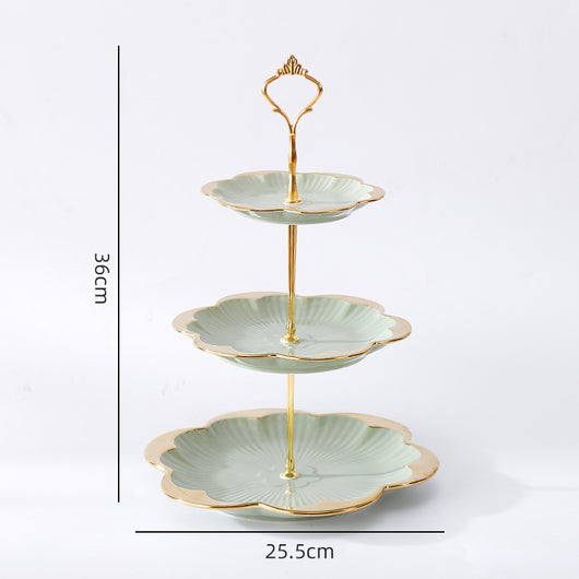 Plato de Frutas Multicapa de Cerámica Lujo Minimalista para Sala - Image 9