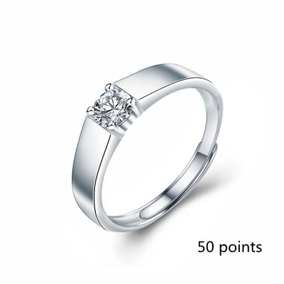 Anillo de Plata Esterlina para Hombre con Moissanita Blanca - Image 6