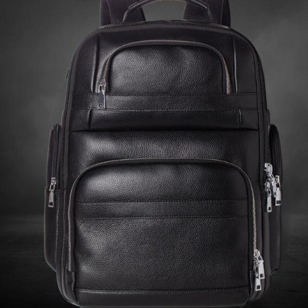Mochila de Viaje en Cuero Genuino para Hombre