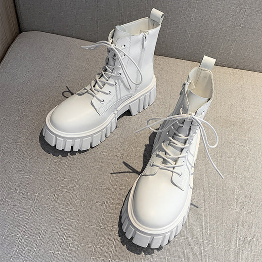 Botas Motociclistas Estilo Británico con Suela Reforzada