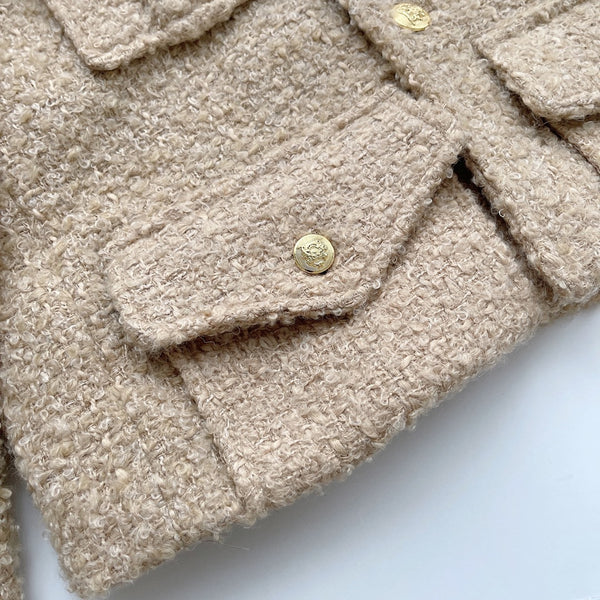 Blazer de Tweed Lana para Mujer - Estilo Casual Sofisticado
