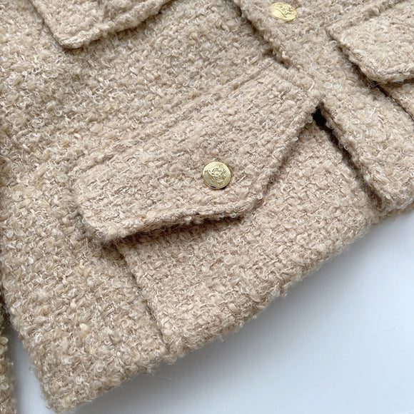 Blazer de Tweed Lana para Mujer - Estilo Casual Sofisticado