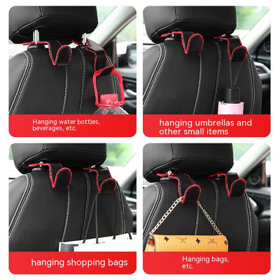 Gancho Multifuncional Dorado para Respaldo de Asiento de Auto - Image 3