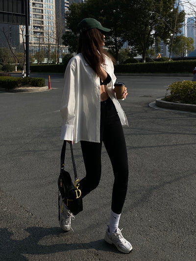 Blusa Blanca Manga Larga con Diseño Exclusivo para Mujer - Image 10