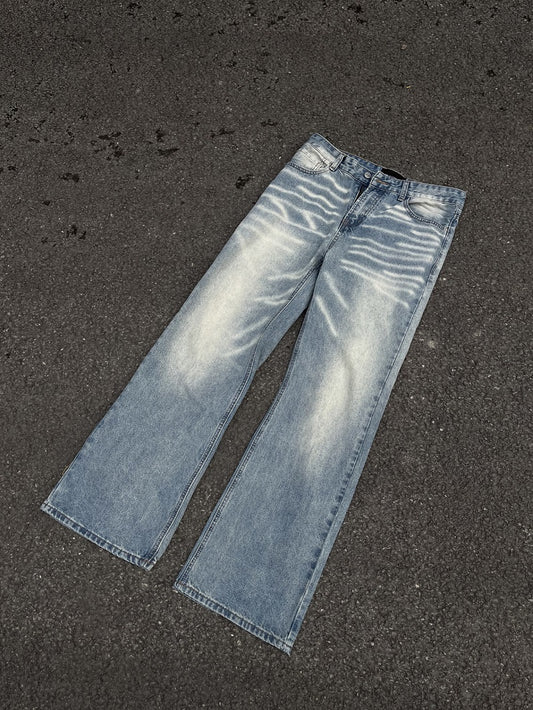 Jeans Vintage Azul Desteñido Estilo Americano para Hombre y Mujer - Image 2