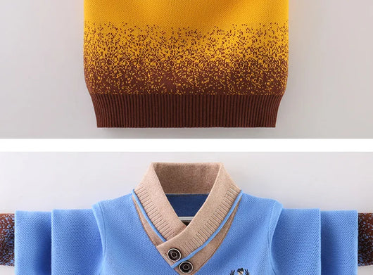 Suéter Pullover Infantil de Algodón con Cuello Tipo Fold - Image 11