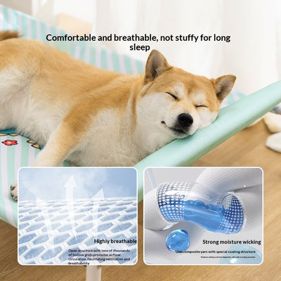 Cama de Camping para Perros Medianos y Grandes con Diseño de Rayas Divertidas - Image 3