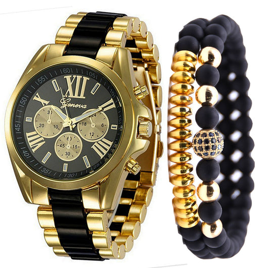 Reloj de Cuarzo con Tres Esferas y Pulsera de Acero Inoxidable - Image 8