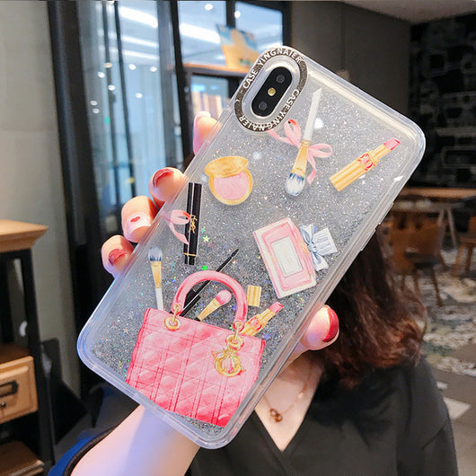 Funda iPhone Barbie Girl con Brillo Quicksand Compatible con Apple - Image 9