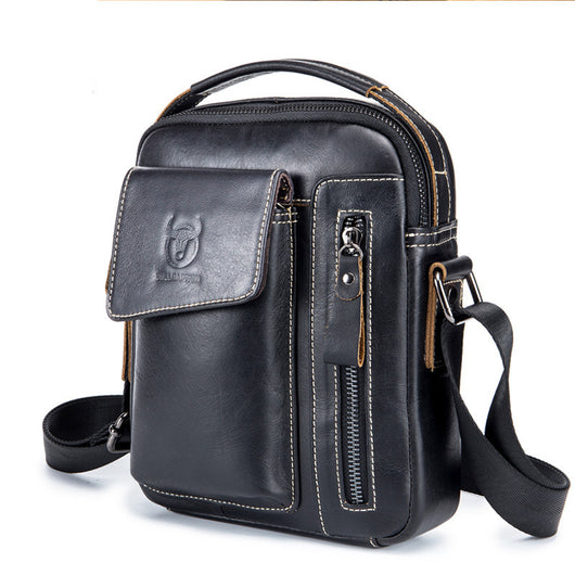 Bolsa Mensajero de Cuero Genuino para Hombre - Primera Capa - Image 10