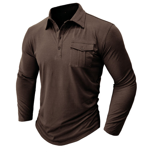 Camisa Clásica de Manga Larga Estilo Europeo para Hombre - Image 45