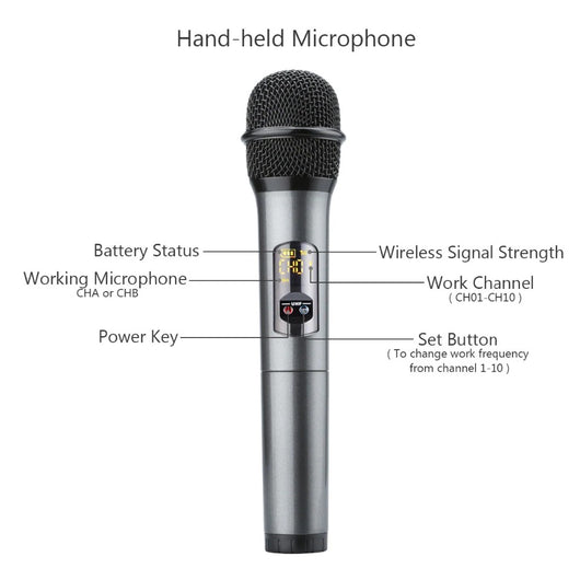 Micrófono Inalámbrico Dinámico para Karaoke en Pareja con Bluetooth - Image 8