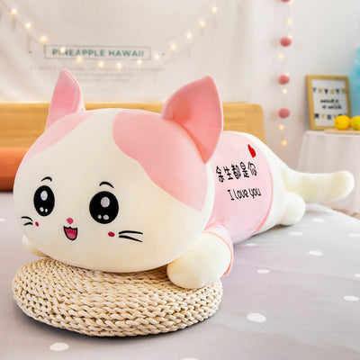 Almohada Larga Gato Adorable - Cojín Sofá Peluche Confortable - Image 2