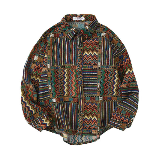 Camisa Suelta Retro Japonesa para Hombre - Casual y Versátil