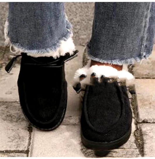 Zapatos Planos de Algodón Cálidos para Mujer - Image 9
